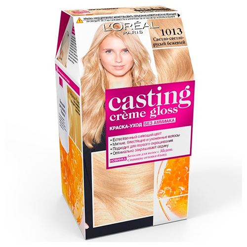 Крем-краска для волос LOREAL CASTING CREME GLOSS тон 1013 Светло-светло русый бежевый
Крем-краска для волос LOREAL CASTING CREME GLOSS тон 1013 Светло-светло русый бежевый