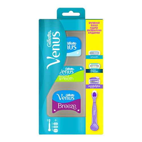 Станок для бритья GILLETTE VENUS с 3 сменными кассетами smooth, extra smooth, comfortglide
Станок для бритья GILLETTE VENUS с 3 сменными кассетами smooth, extra smooth, comfortglide