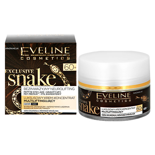Крем для лица EVELINE EXCLUSIVE SNAKE дневной и ночной 60+ ультравосстанавливающий 50 мл
Крем для лица EVELINE EXCLUSIVE SNAKE дневной и ночной 60+ ультравосстанавливающий 50 мл