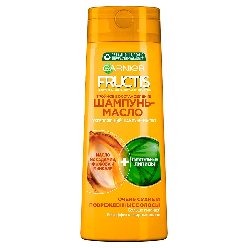 Шампунь-масло для волос GARNIER FRUCTIS ТРОЙНОЕ ВОССТАНОВЛЕНИЕ укрепляющий для очень сухих и поврежденных волос 400 мл
Шампунь-масло для волос GARNIER FRUCTIS ТРОЙНОЕ ВОССТАНОВЛЕНИЕ укрепляющий для очень сухих и поврежденных волос 400 мл