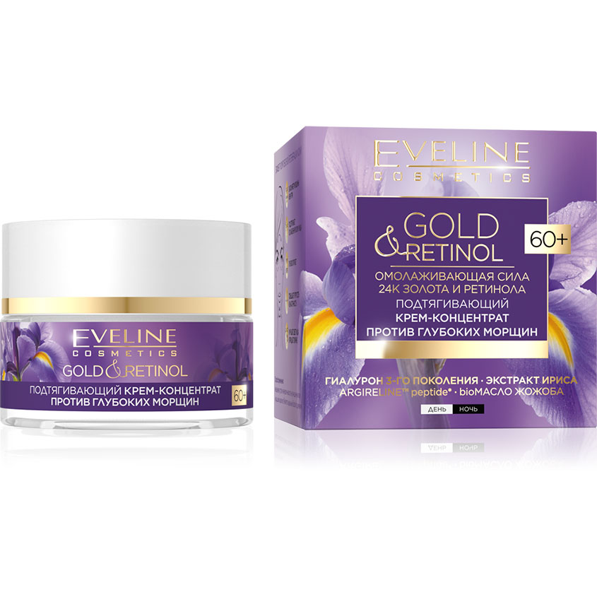 Крем-концентрат для лица EVELINE GOLD & RETINOL подтягивающий 60+ против глубоких морщин 50 мл
Крем-концентрат для лица EVELINE GOLD & RETINOL подтягивающий 60+ против глубоких морщин 50 мл