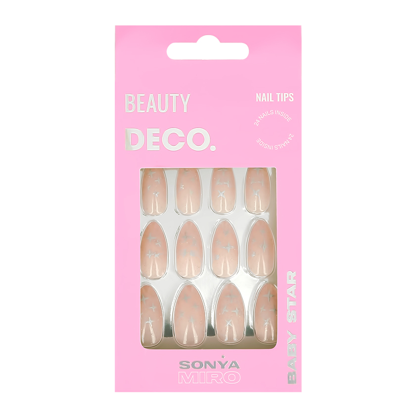 Набор накладных ногтей DECO. BABY STAR BY SONYA MIRO silver sky 24 шт + клеевые стикеры 24 шт
Набор накладных ногтей DECO. BABY STAR BY SONYA MIRO silver sky 24 шт + клеевые стикеры 24 шт