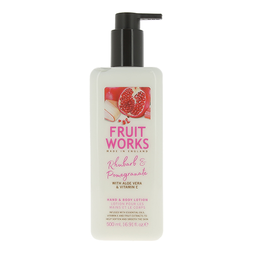 Лосьон для тела и рук FRUIT WORKS RHUBARB & POMEGRANATE с алоэ вера и витамином Е 500 мл
Лосьон для тела и рук FRUIT WORKS RHUBARB & POMEGRANATE с алоэ вера и витамином Е 500 мл
