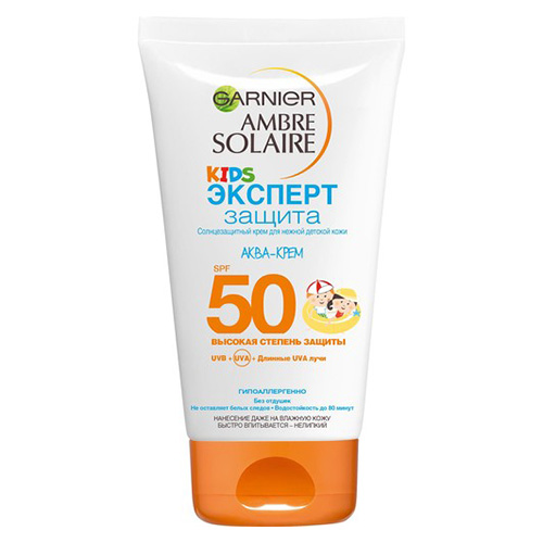 Солнцезащитный аква-крем детский GARNIER AMBRE SOLAIRE ЭКСПЕРТ ЗАЩИТА SPF-50 150 мл
Солнцезащитный аква-крем детский GARNIER AMBRE SOLAIRE ЭКСПЕРТ ЗАЩИТА SPF-50 150 мл