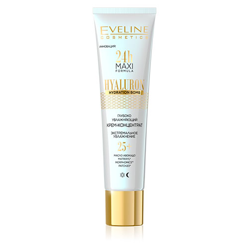 Крем-концентрат для лица EVELINE 24H MAXI FORMULA HYALURON дневной и ночной 25+ глубоко увлажняющий 40 мл
Крем-концентрат для лица EVELINE 24H MAXI FORMULA HYALURON дневной и ночной 25+ глубоко увлажняющий 40 мл