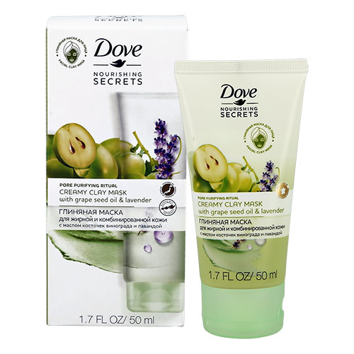 Маска для лица DOVE NOURISHING SECRETS глиняная для жирной и комбинированной кожи с маслом косточек винограда и лавандой 50 мл
Маска для лица DOVE NOURISHING SECRETS глиняная для жирной и комбинированной кожи с маслом косточек винограда и лавандой 50 мл