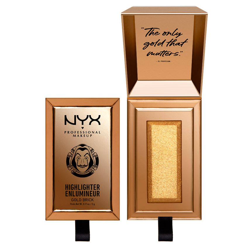 Хайлайтер для лица NYX PROFESSIONAL MAKEUP LA CASA DE PAPEL MONEY HEIST HIGHLIGHTER ENLUMINEUR тон 01 gold brick
Хайлайтер для лица NYX PROFESSIONAL MAKEUP LA CASA DE PAPEL MONEY HEIST HIGHLIGHTER ENLUMINEUR тон 01 gold brick