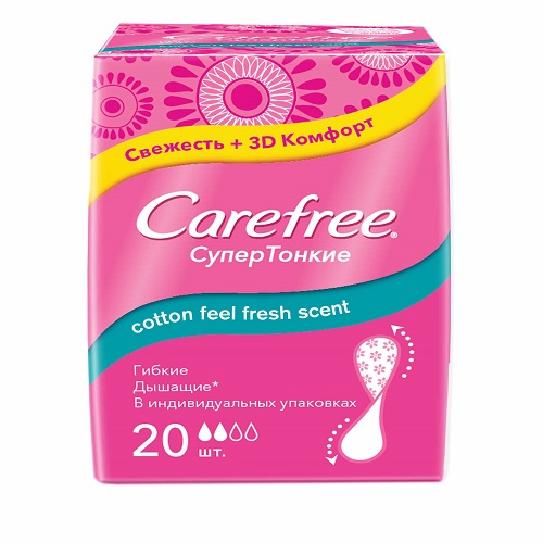 Прокладки ежедневные CAREFREE супертонкие Cotton в индивидуальной упаковке 20 шт
Прокладки ежедневные CAREFREE супертонкие Cotton в индивидуальной упаковке 20 шт