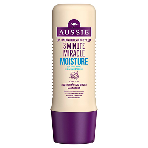 Средство интенсивного ухода для волос AUSSIE 3 MINUTE MIRACLE MOISTURE с маслом макадамии 250 мл
Средство интенсивного ухода для волос AUSSIE 3 MINUTE MIRACLE MOISTURE с маслом макадамии 250 мл