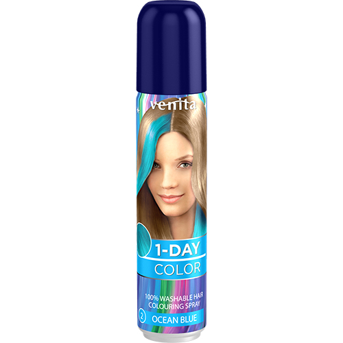 Спрей для волос оттеночный VENITA 1-DAY COLOR тон Ocean Blue морская волна 50 мл
Спрей для волос оттеночный VENITA 1-DAY COLOR тон Ocean Blue морская волна 50 мл
