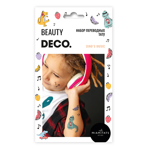 Набор татуировок для тел DECO. CARTOON by Miami tattoos переводная Dinos music
Набор татуировок для тел DECO. CARTOON by Miami tattoos переводная Dinos music