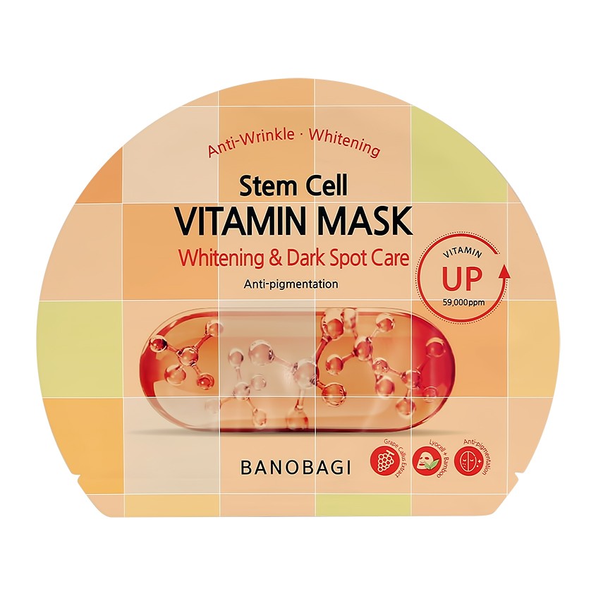 Маска для лица BANOBAGI VITAMIN с экстрактом винограда против пигментации 30 г
Маска для лица BANOBAGI VITAMIN с экстрактом винограда против пигментации 30 г