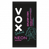 Полоски восковые для тела `VOX` NEON COLLECTION для деликатных зон 12 шт+ 2 салфетки