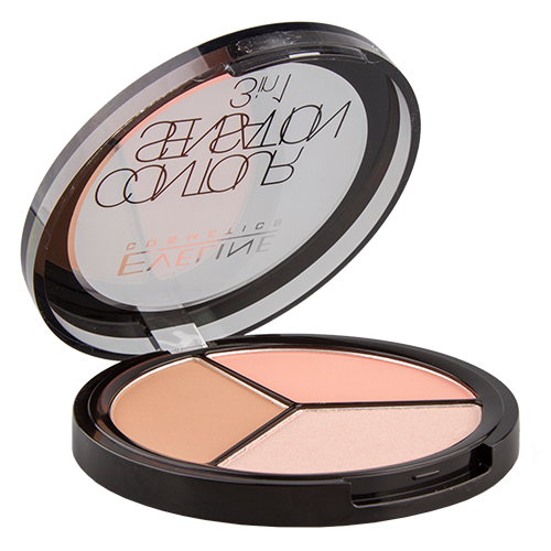 Eveline палитра для макияжа лица 3в1 01 pink beige contour sensation
