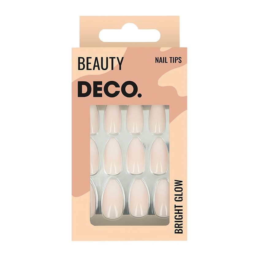 Набор накладных ногтей DECO. OMBRE white 24 шт + клеевые стикеры 24 шт