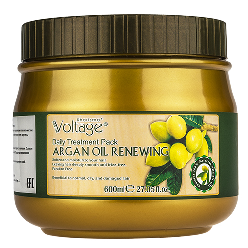 

Маска для волос KHARISMA VOLTAGE ARGAN OIL восстанавливающая с маслом арганы 600 г а/п AR005
