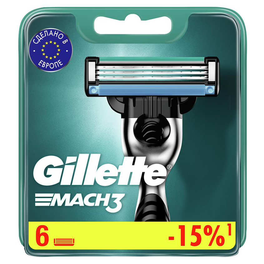 Кассеты для станка GILLETTE MACH3 6 шт