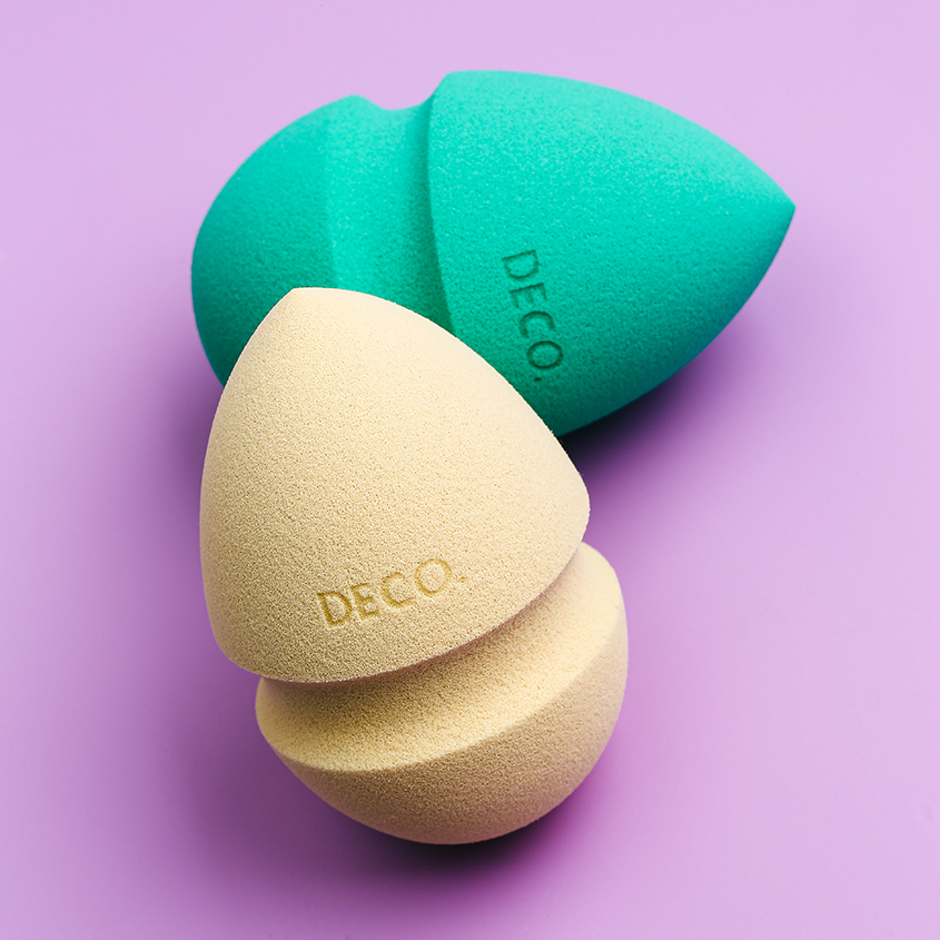 Набор спонжей для макияжа `DECO.` GREEN COUTURE каплевидные 2 шт