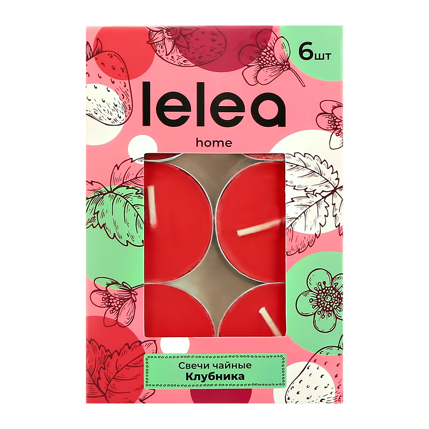 Освежители воздуха  Подружка Свечи ароматические LELEA Клубника 6 шт