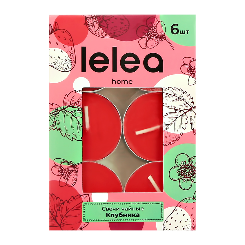 LELEA Свечи ароматические LELEA Клубника 6 шт