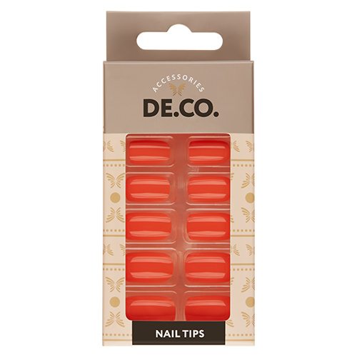 

Набор накладных ногтей DECO. VIVID living coral 24 шт+ клеевые стикеры 24 шт