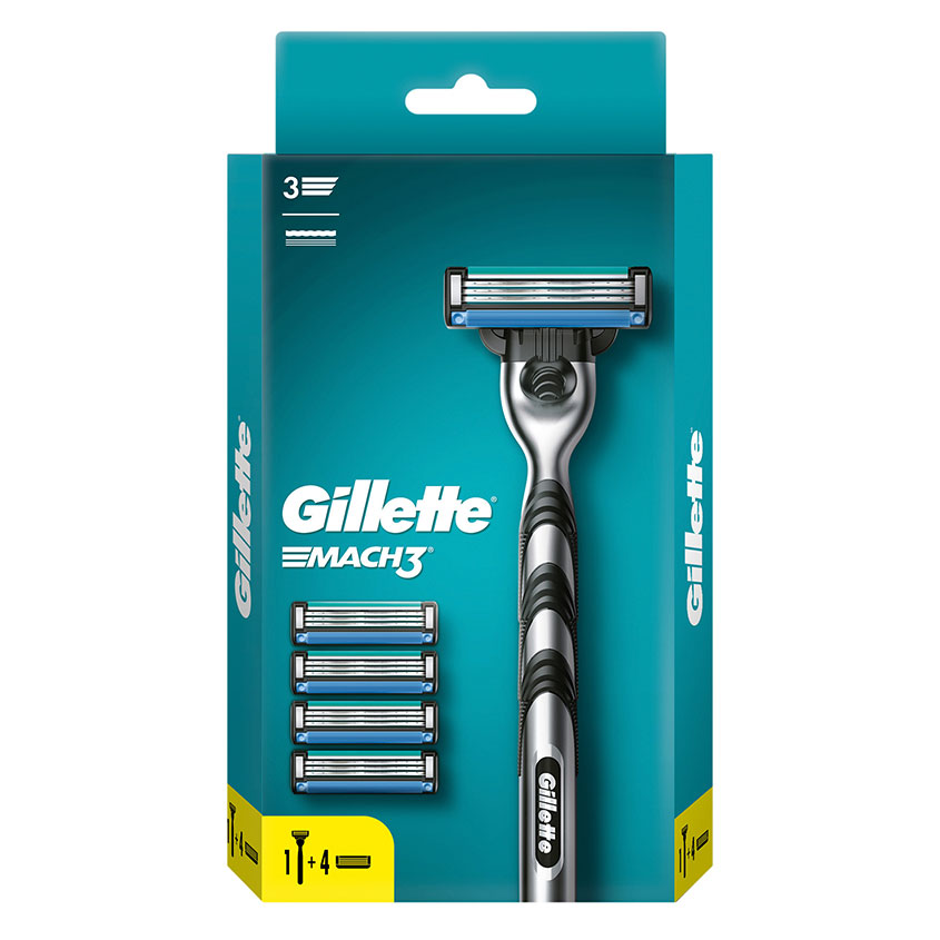 GILLETTE Станок для бритья GILLETTE MACH3 c 5 сменными кассетами gillette mach3 станок для бритья с 2 сменными кассетами