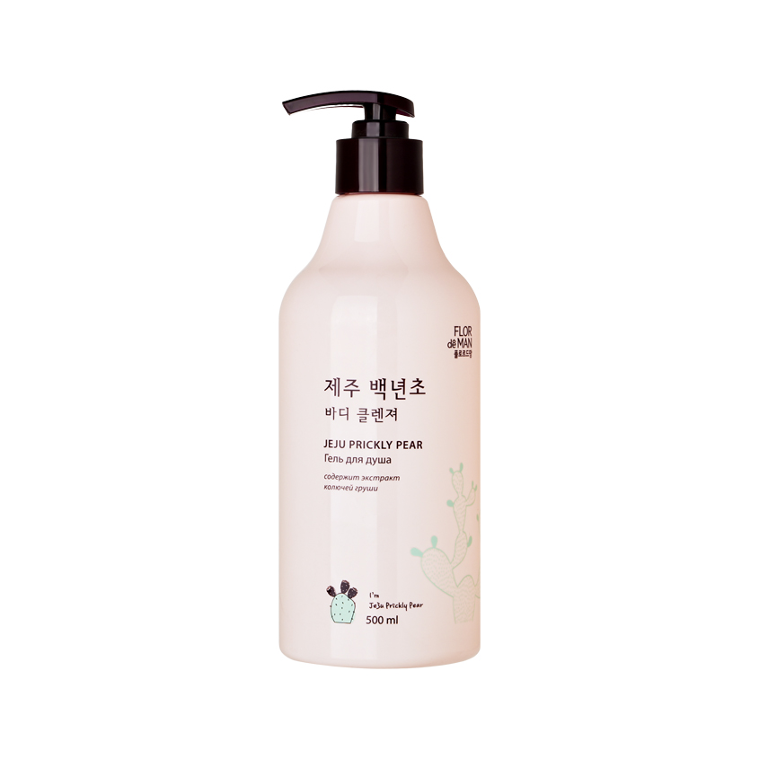 Гель для душа FLOR DE MAN JEJU PRICKLY PEAR с экстрактом колючей груши 500 мл