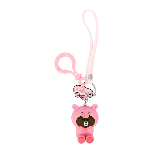 

Брелок MISS PINKY 2 в 1 soft touch Хрюшка, мишка