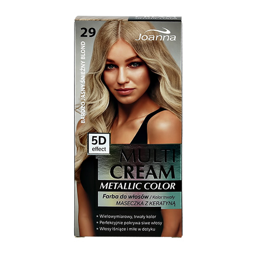 Краска для волос JOANNA MULTI CREAM METALLIC COLOR тон 29 Снежный блонд