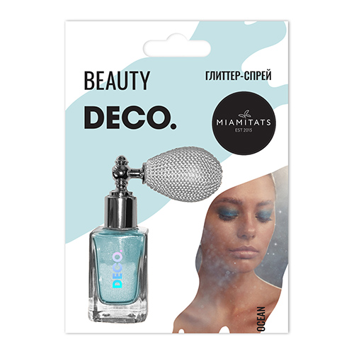 Глиттер-спрей для лица, тела и волос `DECO.` by Miami tattoos (Ocean)