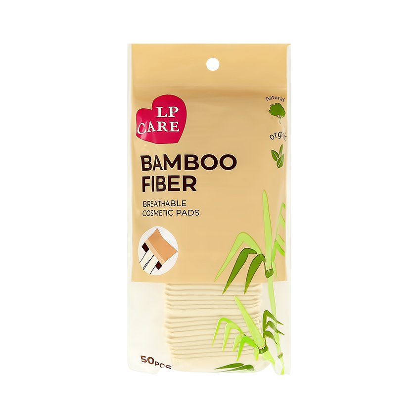 Диски ватные `LP CARE` Bamboo fiber двусторонние 50 шт