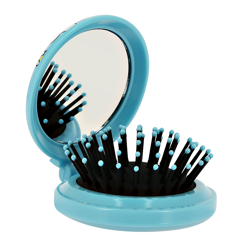 Расческа для волос с зеркалом `LADY PINK` с принтом ромашка