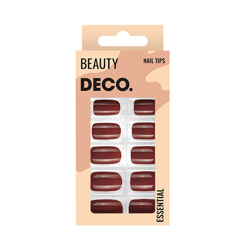 

Набор накладных ногтей DECO. ESSENTIAL maroon mood 24 шт+ клеевые стикеры 24 шт
