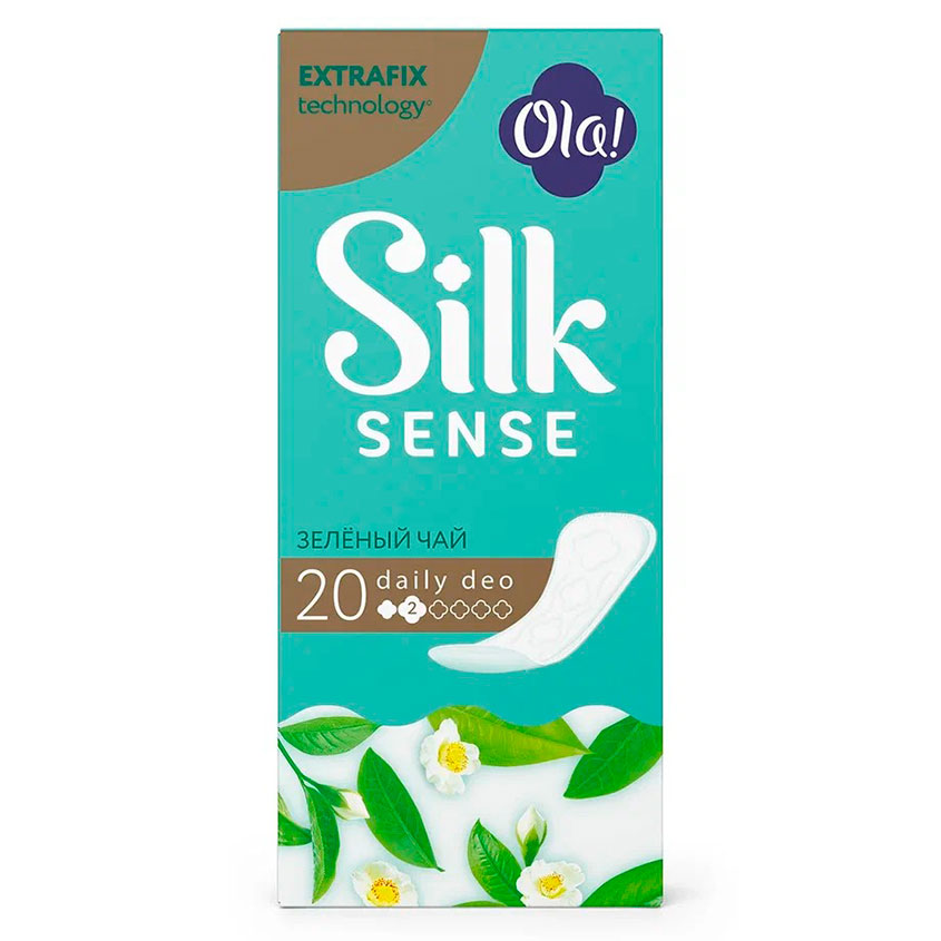 Прокладки ежедневные `OLA!` `SILK SENSE` DAILY DEO Зеленый чай 20 шт