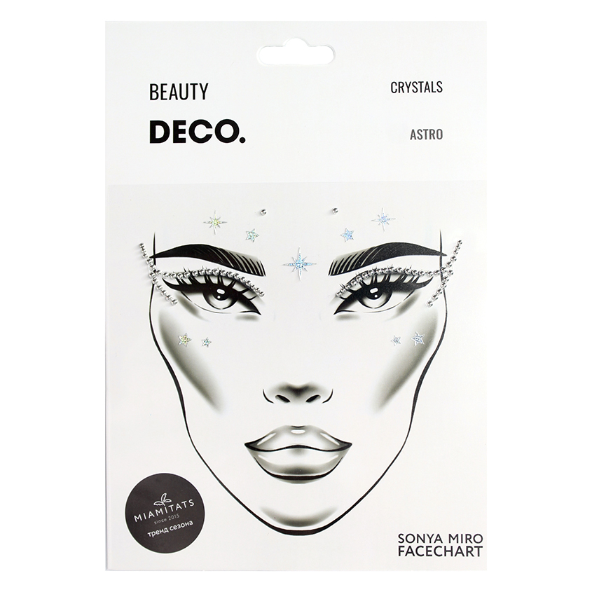 DECO. Кристаллы для лица и тела DECO. FACE CRYSTALS by Miami tattoos Astro цена