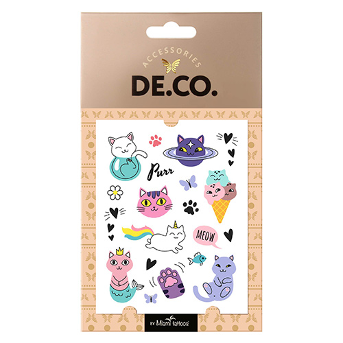 

Татуировка для тела DE.CO. CARTOON by Miami tattoos переводная Meow