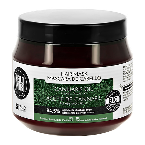 

Маска для волос HELLO NATURE CANNABIS OIL с маслом конопли мягкость и эластичность 250 мл