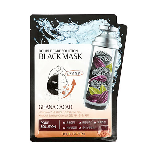 

Маска для лица DOUBLE & ZERO BLACK MASK с бамбуковым углем сужающая поры 30 г