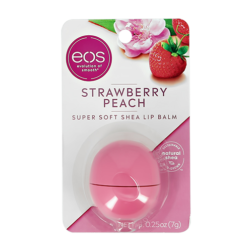Бальзам для губ EOS с ароматом клубники и персика 7 г