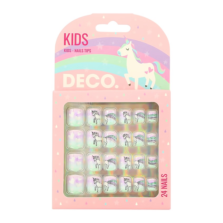 Набор детских накладных ногтей DECO. KIDS самоклеящиеся fairytale 24 шт