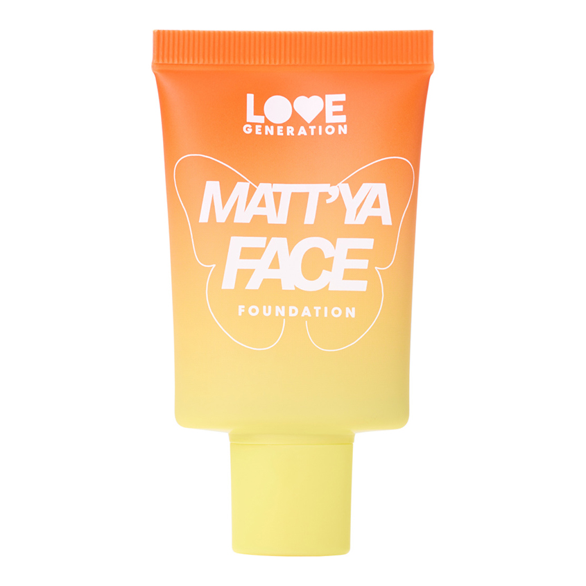 цена Крем тональный для лица LOVE GENERATION MATTYA FACE матирующий с экстрактом матчи тон 04 Toffee delight