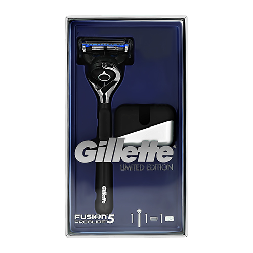 

Набор подарочный мужской GILLETTE FUSION PROGLIDE FLEXBALL бритва с 1 сменной кассетой, подставка