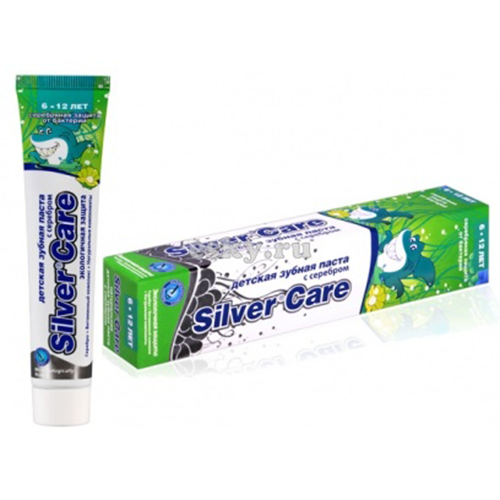 Паста зубная детская `SILVER CARE` с серебром от 6 до 12 лет 50 мл