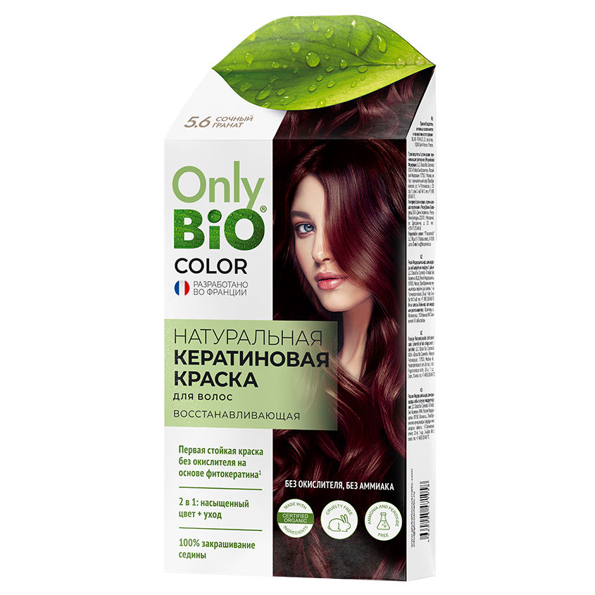 Краска для волос ONLY BIO COLOR Кератиновая Сочный гранат 50 мл