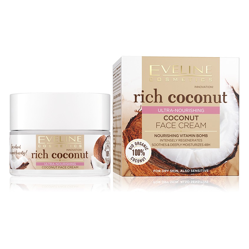 Крем для лица EVELINE RICH COCONUT мультипитательный 50 мл