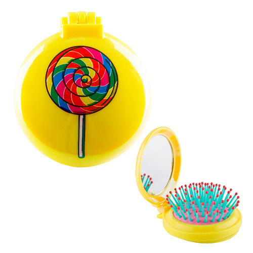 

Расческа с зеркалом MISS PINKY BRIGHT Candy желтая
