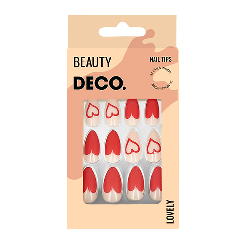 

Набор накладных ногтей DECO. LOVELY in love 24 шт + клеевые стикеры 24 шт