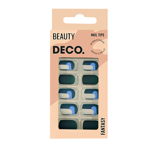 

Набор накладных ногтей DECO. FANTASY green abstraction 24 шт + клеевые стикеры 24 шт