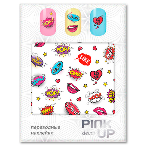 

Наклейки для ногтей переводные PINK UP DECOR NAIL DESIGN тон 587