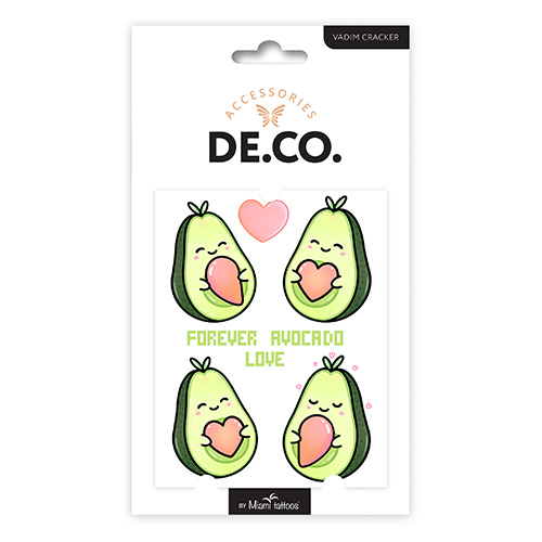 

Татуировка для тела DE.CO. KAWAII переводная Avocado